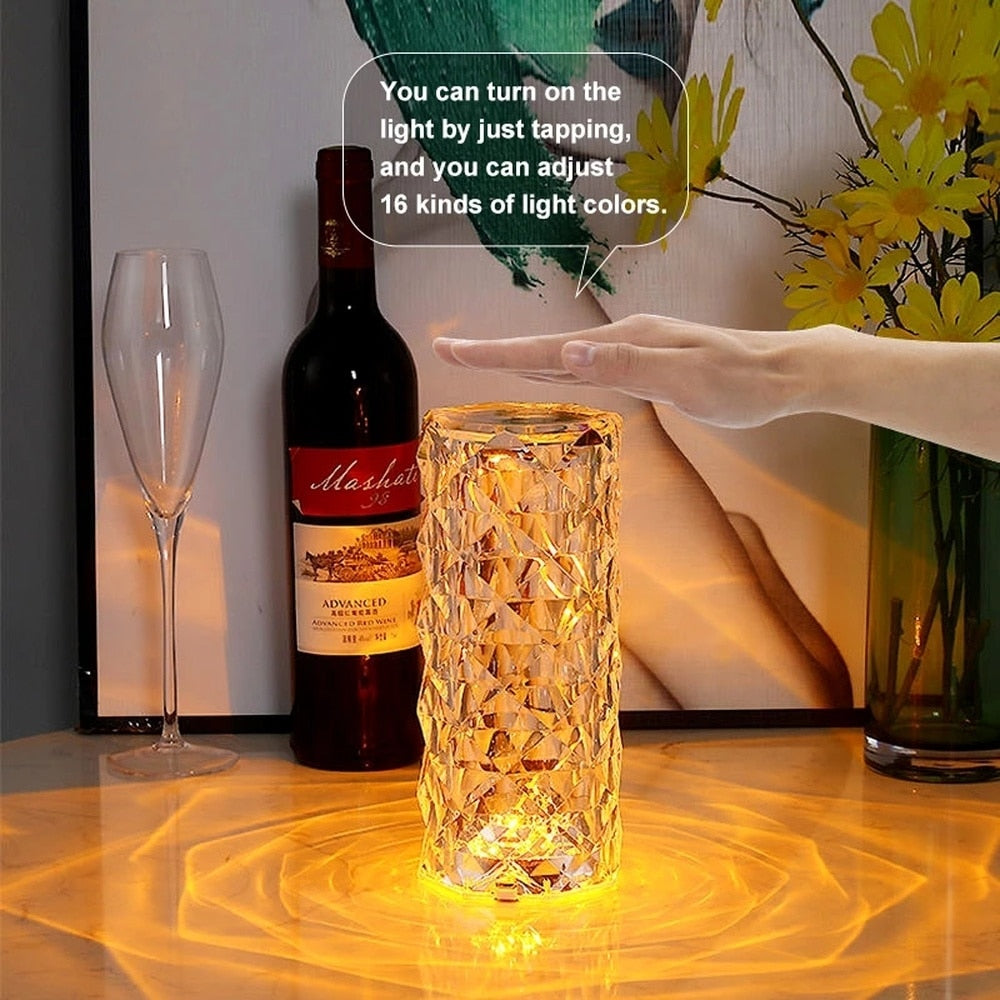 Color-Changing Crystal Table Lamp