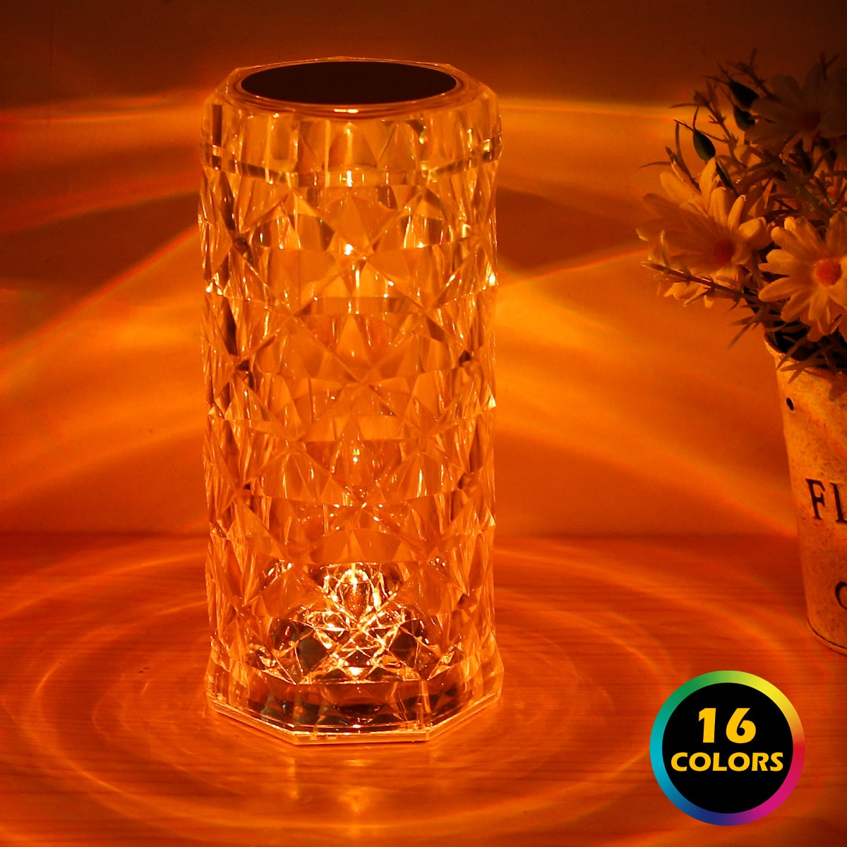 Color-Changing Crystal Table Lamp